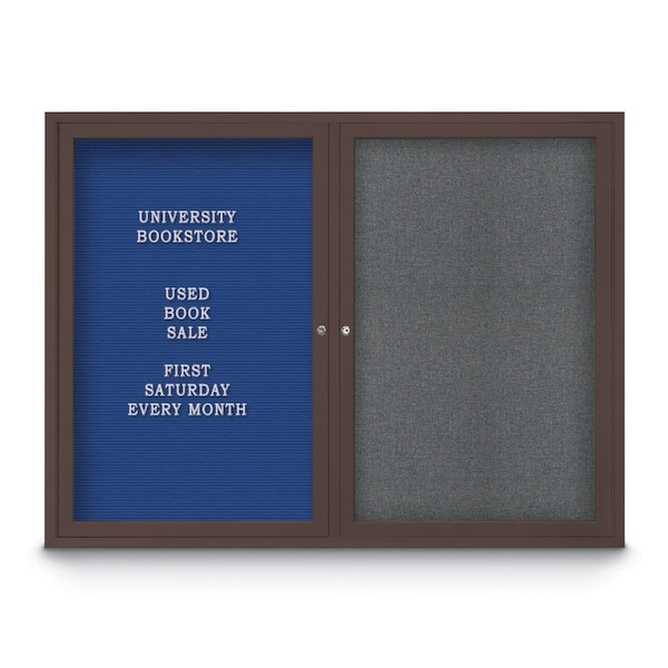 Corkboard, 18"x24", Synthetic Cork/Bronze